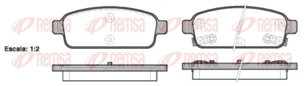 REMSA 1432.02: Piduriklotsid Tagasild, koos lisadega, koos kleepfooliumiga