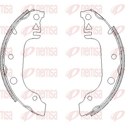 REMSA 4029.00: Piduriklotside komplekt Tagasild, 177,8mm, koos lisadega, ilma vardata