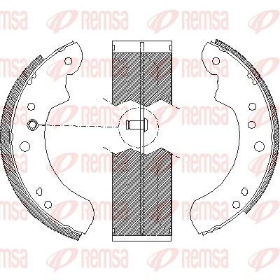 REMSA 4112.01: Piduriklotside komplekt Tagasild, 254mm, ilma vardata