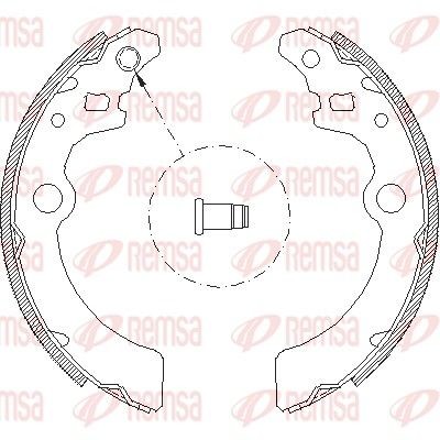REMSA 4143.00: Piduriklotside komplekt Tagasild, 180mm, ilma vardata, koos lisadega
