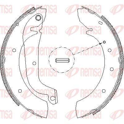 REMSA 4178.00: Piduriklotside komplekt Tagasild, 254mm, koos lisadega, koos kangiga