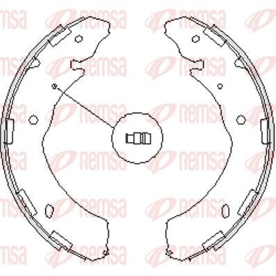 REMSA 4236.00: Set saboti frana puntea spate, 300mm