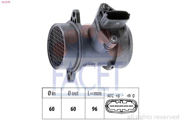 FACET 10.1379: Õhumassimõõtja Made in Italy - OE Equivalent