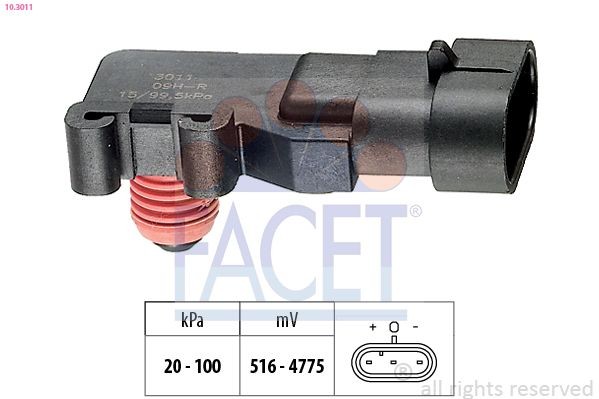FACET 10.3011: Õhusurveandur, Made in Italy - OE Equivalent
