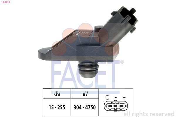 FACET 10.3013: Senzor presiune aer Made in Italy - OE Equivalent
