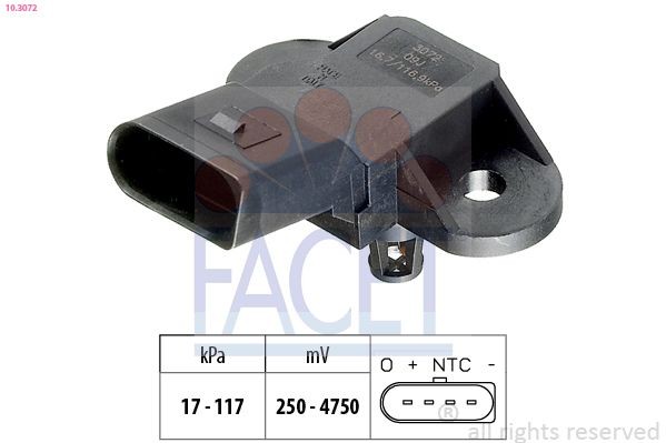 FACET 10.3072: Andur,õhuvõtu rõhk Made in Italy - OE Equivalent