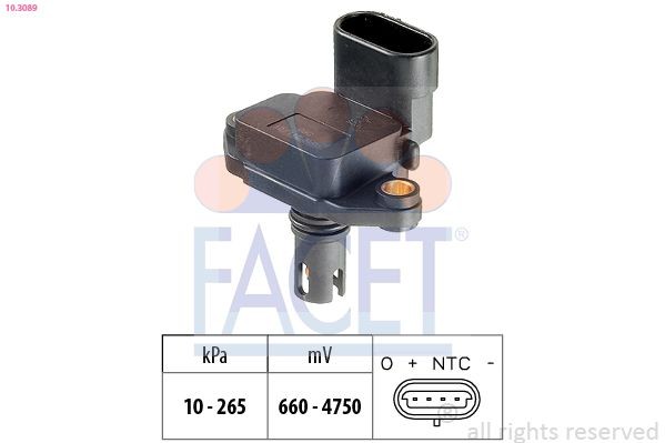 FACET 10.3089: Senzor presiune aer Made in Italy - OE Equivalent