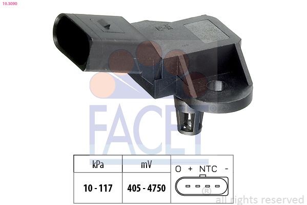 FACET 10.3090: Õhusurveandur, Made in Italy - OE Equivalent
