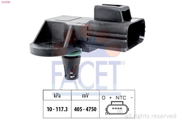 FACET 10.3100: Õhusurveandur, Made in Italy - OE Equivalent
