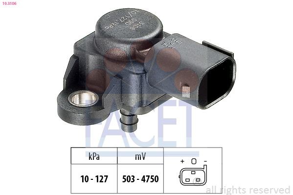 FACET 10.3106: Õhusurveandur, Made in Italy - OE Equivalent