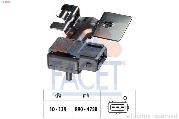 FACET 10.3108: Õhusurveandur, Made in Italy - OE Equivalent