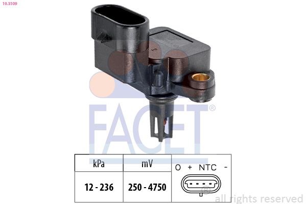 FACET 10.3109: Õhusurveandur, Made in Italy - OE Equivalent