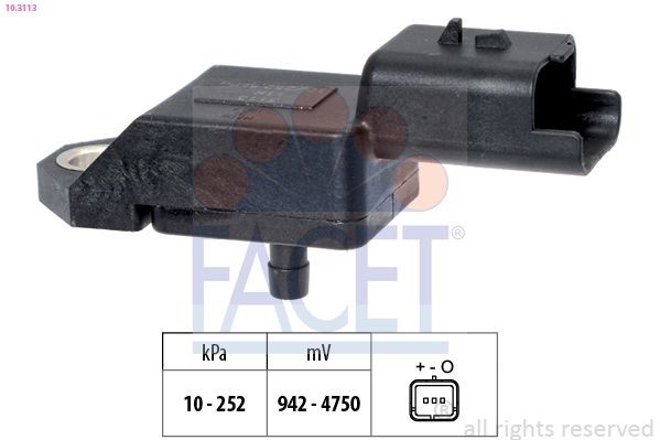 FACET 10.3113: Senzor presiune aer Made in Italy - OE Equivalent
