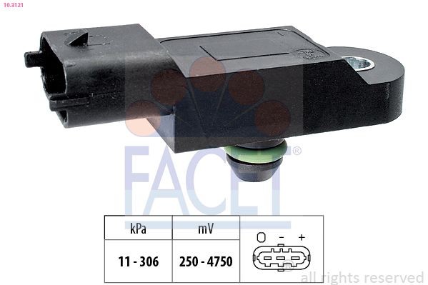FACET 10.3121: Õhusurveandur, Made in Italy - OE Equivalent
