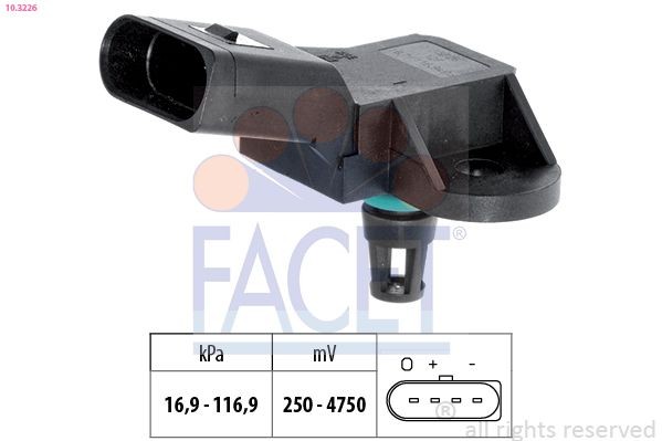FACET 10.3226: Gaisa spiediena devējs, Augstuma regulēšana Made in Italy - OE Equivalent