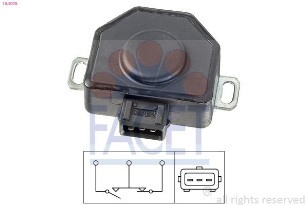 FACET 10.5078: Andur, drosselklapiasend Made in Italy - OE Equivalent