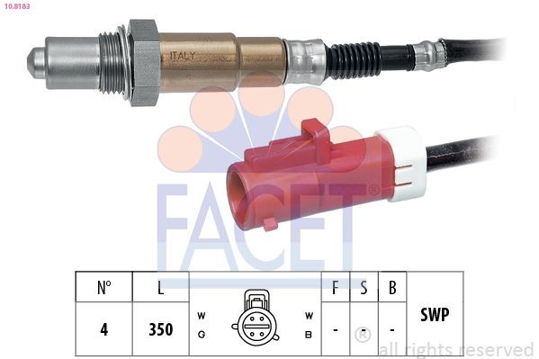 FACET 10.8183: Sonda Lambda Made in Italy - OE Equivalent
