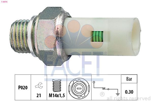 FACET 7.0076: Õlisurvelülitus Made in Italy - OE Equivalent