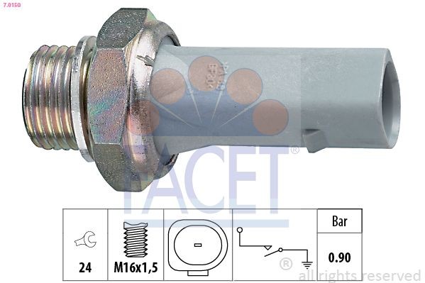 FACET 7.0150: Õlisurvelülitus Made in Italy - OE Equivalent
