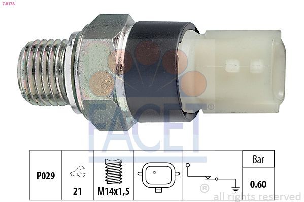 FACET 7.0178: Õlisurvelülitus Made in Italy - OE Equivalent
