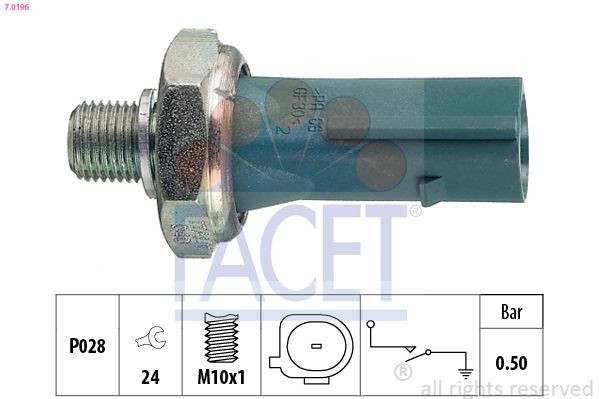 FACET 7.0196: Õlisurvelülitus Made in Italy - OE Equivalent