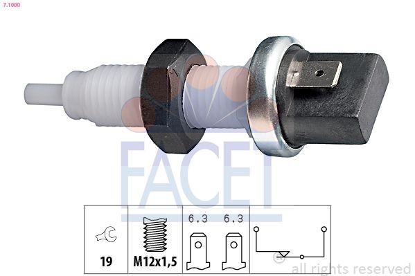 FACET 7.1000: Comutator lumini frana Made in Italy - OE Equivalent