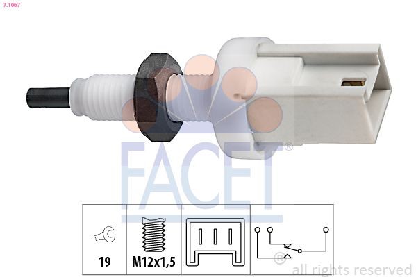 FACET 7.1067: Comutator lumini frana Made in Italy - OE Equivalent