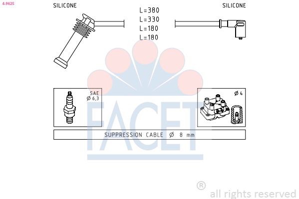FACET 7.1174: Lüliti, sidurdamine(GRA) Made in Italy - OE Equivalent