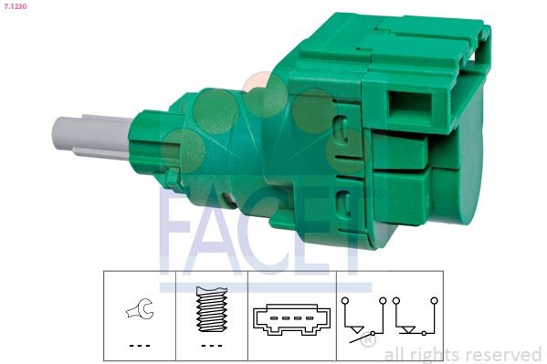 FACET 7.1230: Comutator lumini frana Made in Italy - OE Equivalent