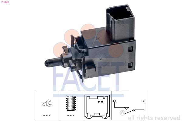 FACET 7.1242: Kontakt, kopplingsstyrning (farth.) Made in Italy - OE Equivalent