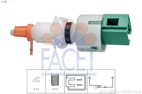 FACET 7.1249: Kontakt, kopplingsstyrning (farth.) Made in Italy - OE Equivalent