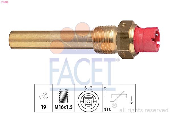 FACET 7.3006: Andur, Õlitemperatuur Made in Italy - OE Equivalent