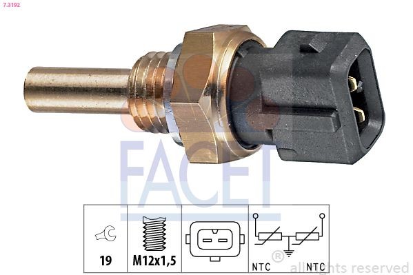 FACET 7.3192: Andur, Jahutusvedeliku temp. Made in Italy - OE Equivalent