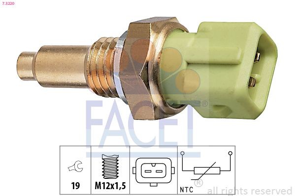 FACET 7.3220: Siuntimo blokas, aušinimo skysčio temperatūra Made in Italy - OE Equivalent