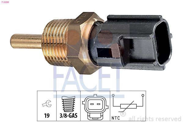 FACET 7.3230: Andur, Jahutusvedeliku temp. Made in Italy - OE Equivalent