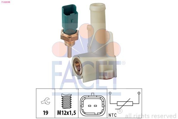 FACET 7.3233K: Andur, Jahutusvedeliku temp. Made in Italy - OE Equivalent