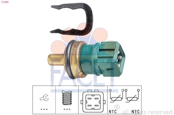 FACET 7.3260: Andur, Jahutusvedeliku temp. Made in Italy - OE Equivalent