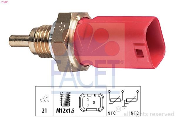 FACET 7.3271: Andur, Jahutusvedeliku temp. Made in Italy - OE Equivalent