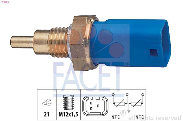 FACET 7.3275: Andur, Jahutusvedeliku temp. Made in Italy - OE Equivalent