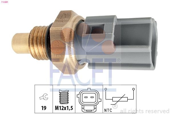 FACET 7.3281: Andur, kütusetemperatuur Made in Italy - OE Equivalent