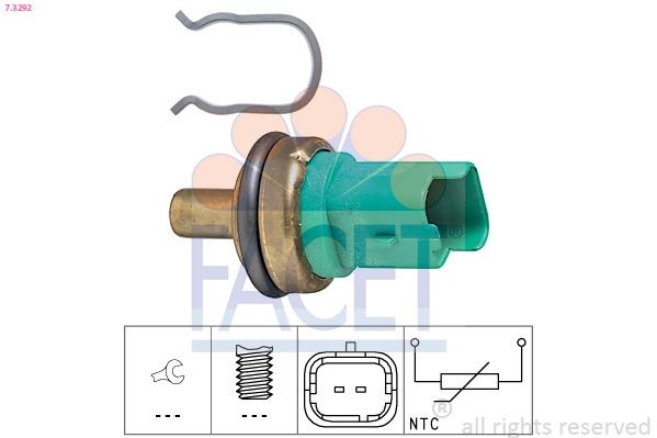 FACET 7.3292: Andur, Jahutusvedeliku temp. Made in Italy - OE Equivalent