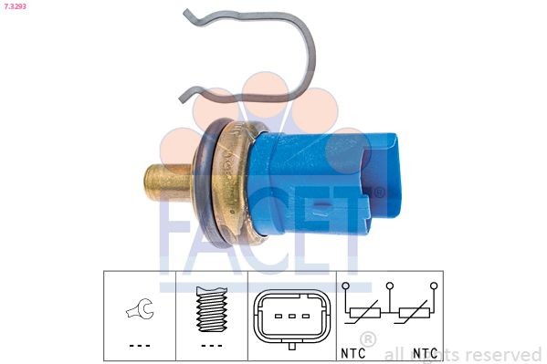 FACET 7.3293: Andur, Jahutusvedeliku temp. Made in Italy - OE Equivalent