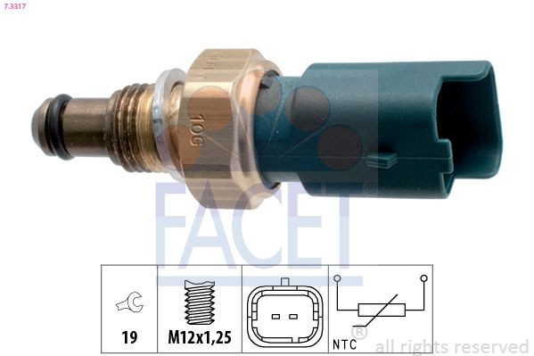 FACET 7.3317: Andur, Jahutusvedeliku temp. Made in Italy - OE Equivalent