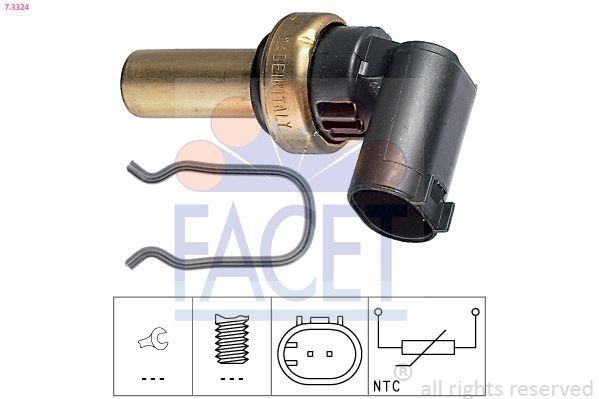FACET 7.3324: Andur, Jahutusvedeliku temp. Made in Italy - OE Equivalent