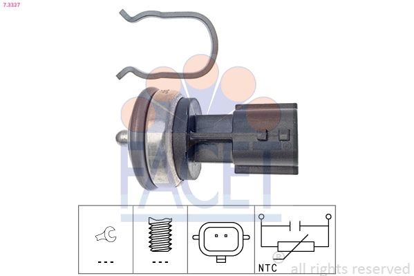 FACET 7.3337: Andur, Jahutusvedeliku temp. Made in Italy - OE Equivalent
