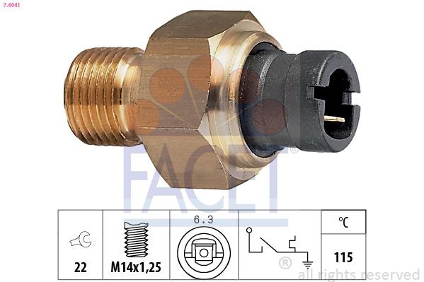 FACET 7.4041: Temperatuurilüliti, jahutusvedeliku hoiatuslamp Made in Italy - OE Equivalent