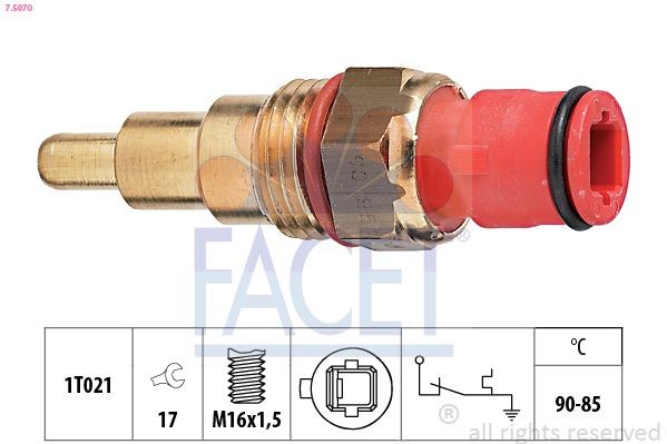 FACET 7.5070: Comutator temperatura, ventilator radiator Made in Italy - OE Equivalent