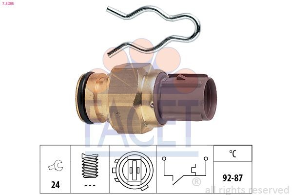 FACET 7.5285: Temperatuurilülitus, radiaatorivent. Made in Italy - OE Equivalent