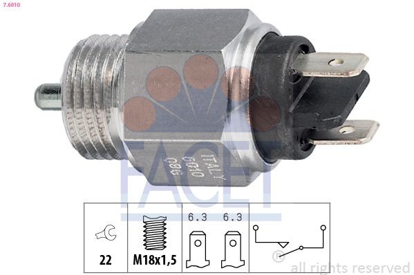 FACET 7.6010: Comutator, lampa marsalier Made in Italy - OE Equivalent