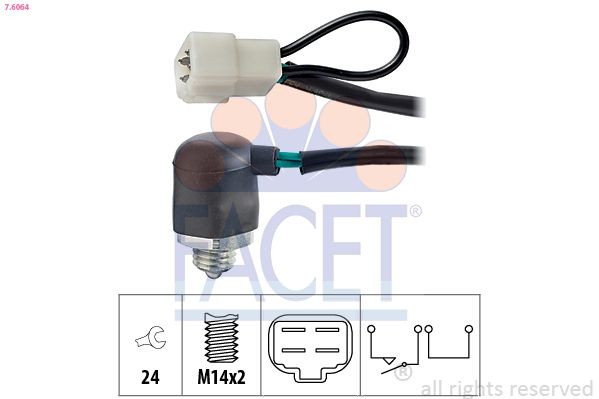 FACET 7.6064: Lüliti, tagurdustuli Made in Italy - OE Equivalent